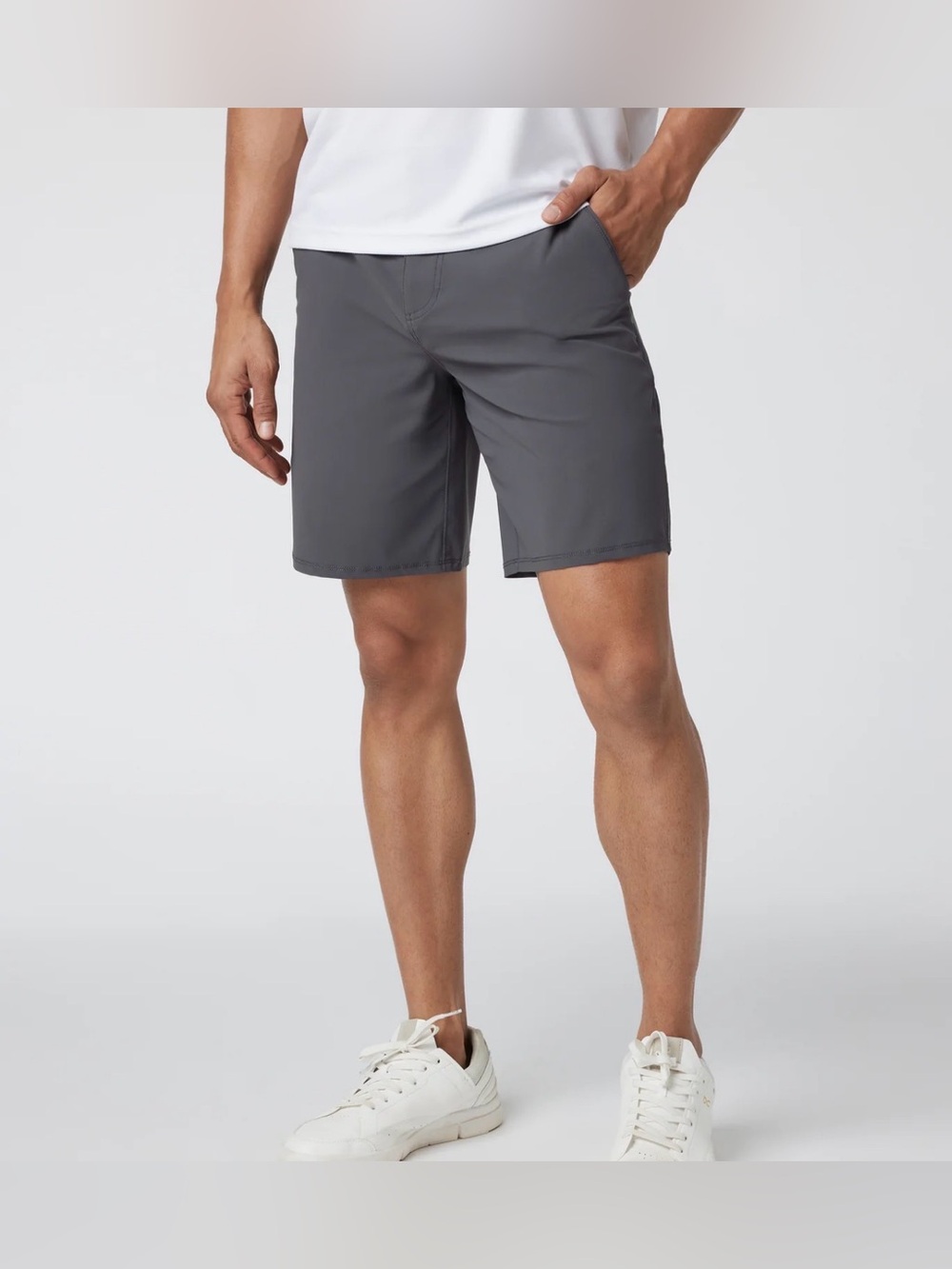 Vuori Meta Shorts 8” size 32. Charcoal color. Like new condition